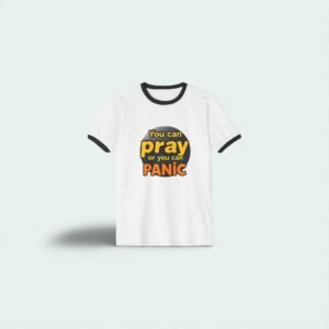 Faith Panic Button Unisex Ringer T-Shirt