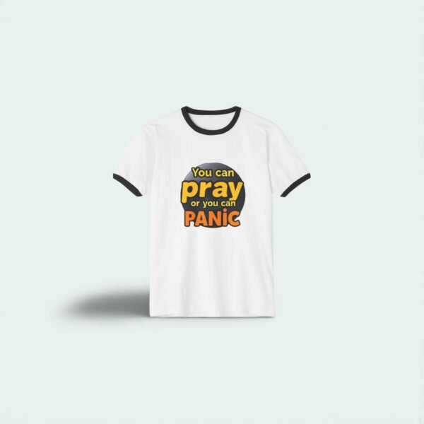 Faith Panic Button Unisex Ringer T-Shirt