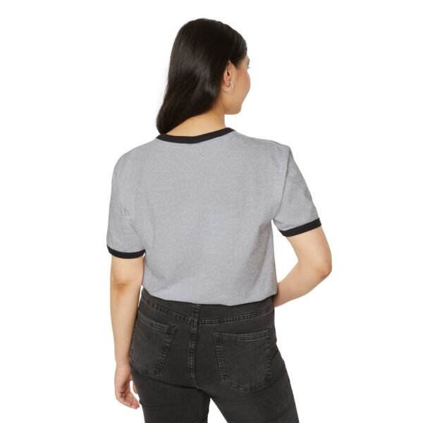 Faith Panic Button Unisex Ringer T-Shirt - Image 8