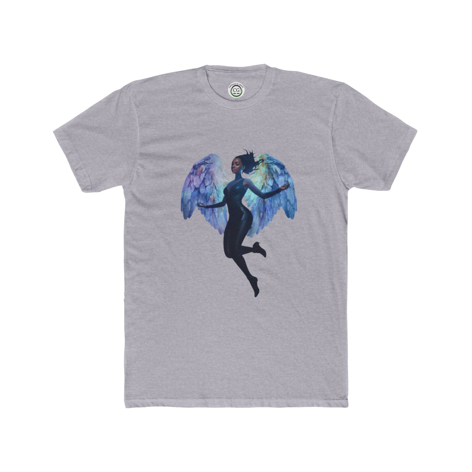 Wings of Freedom Graphic Tee, Angel T-Shirt for Dreamers, Artistic Cotton Crew, Unique Gift for Art Lovers, Casual Everyday Wear - Image 7