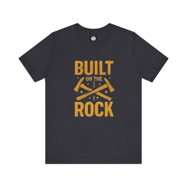 Built on the Rock Unisex Jersey Tee - Inspirational Tee, Casual Wear, Gift for Him/Her, Everyday Comfort, Motivational Shirt - Image 9