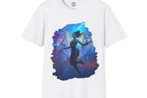 Celestial Angel T-Shirt - Cosmic Vibe Apparel, Perfect for Layering, Gift for Spiritual Seekers, Graphic Tee for Casual Style