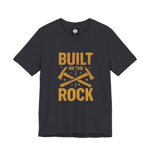 Built on the Rock Unisex Jersey Tee - Inspirational Tee, Casual Wear, Gift for Him/Her, Everyday Comfort, Motivational Shirt - Image 11
