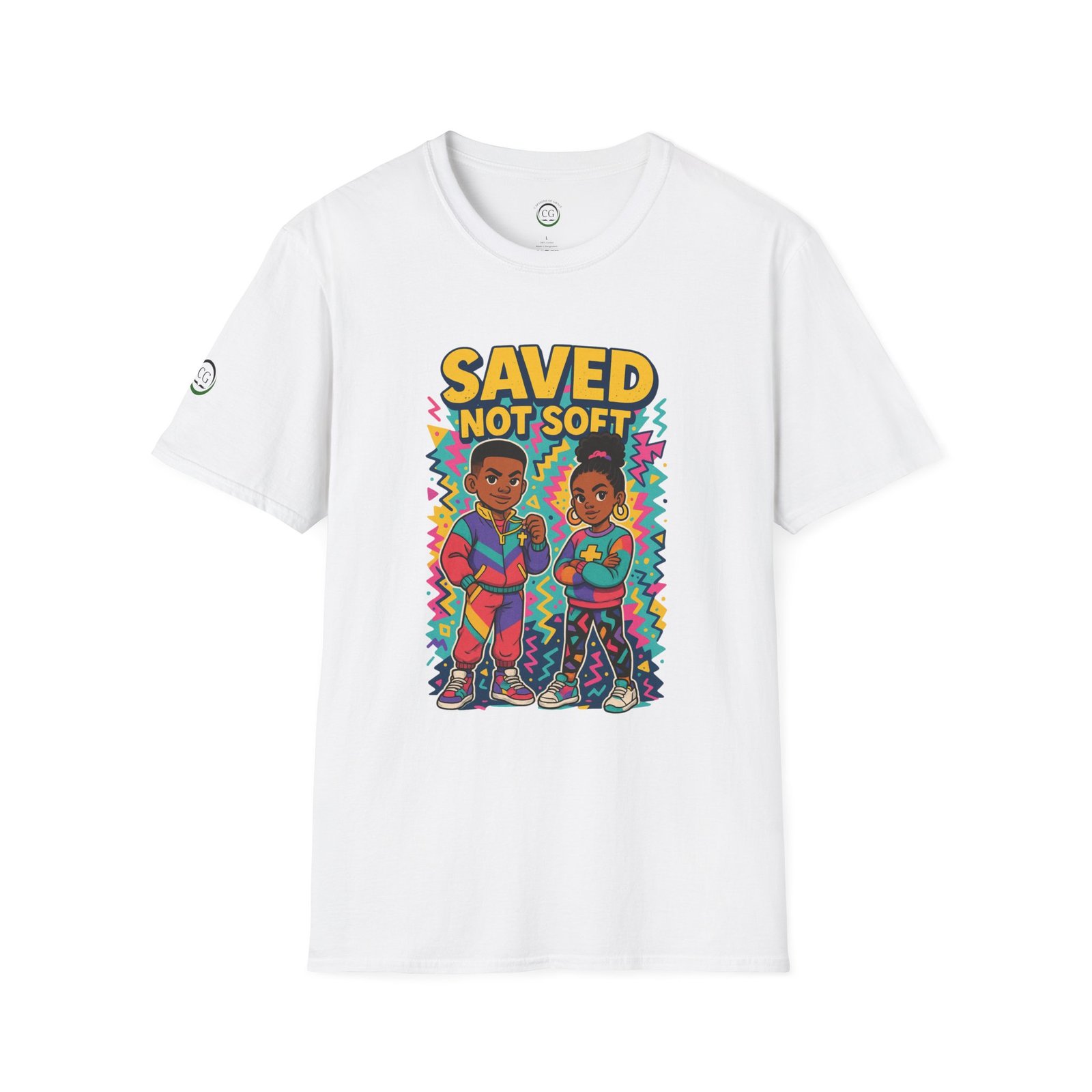 Saved Not Soft T-Shirt — Retro Christian Youth Faith Tee