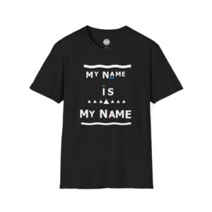 My Name Is.. Abstract Dot & Dash T-Shirt — Subtle Color Accent Tee