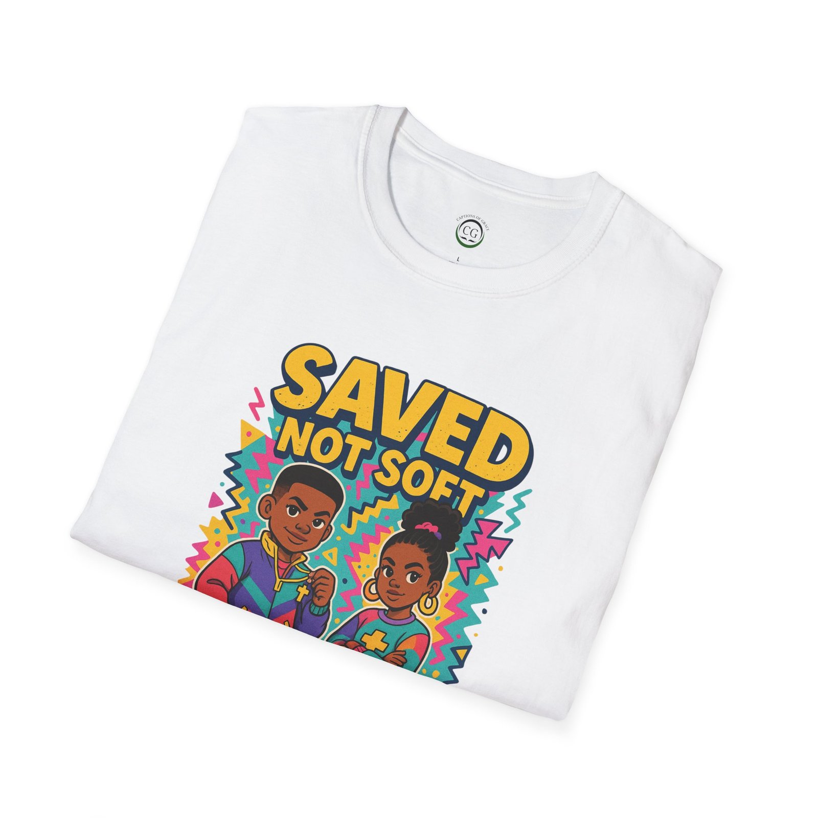 Saved Not Soft T-Shirt — Retro Christian Youth Faith Tee - Image 4
