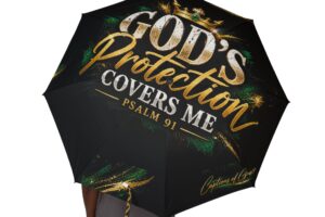 Foldable Umbrella – "God's Protection Covers Me" Waterproof Compact Umbrella